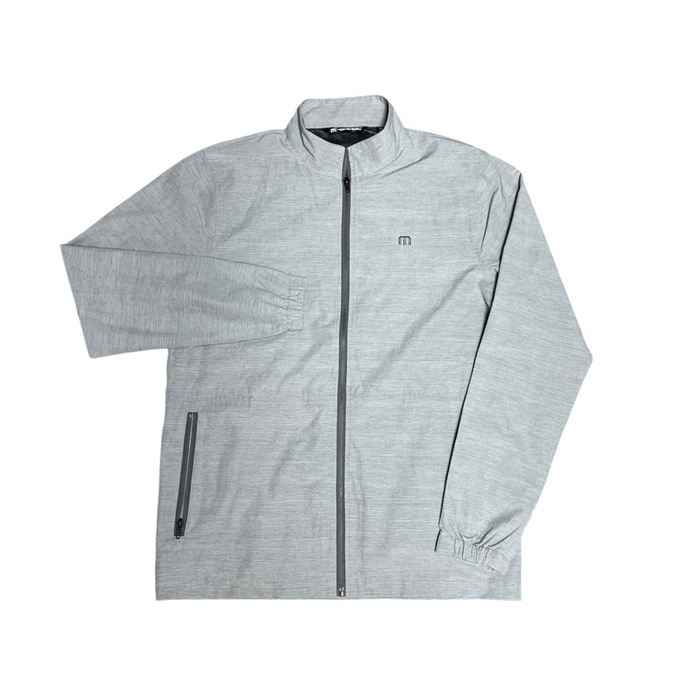 Travis Mathew Men's Gray Full Zip Lightweight Windbreaker Jacket Size M 79206-00